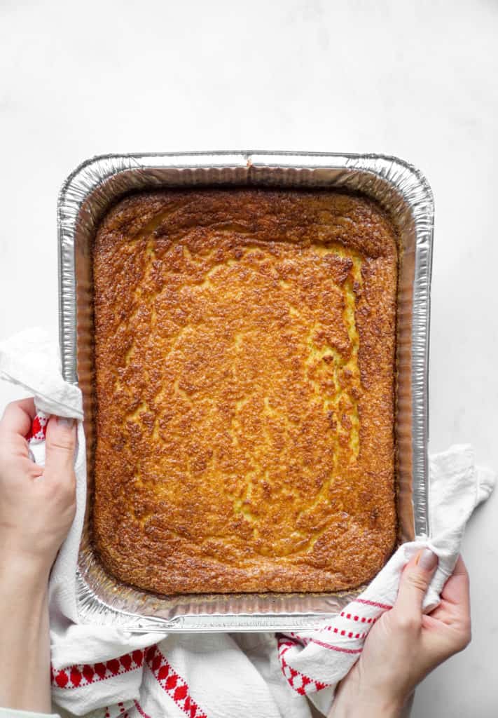 Baked kugel for the best overnight potato kugel.