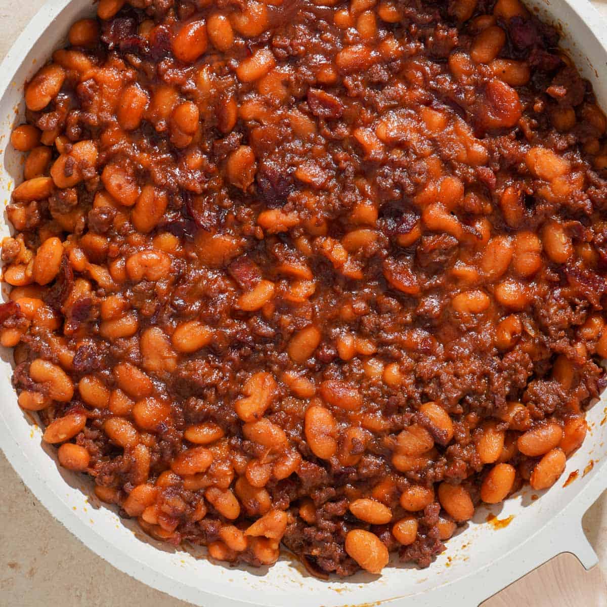Baked beans with ground beef - Tomatoes Tomahtos